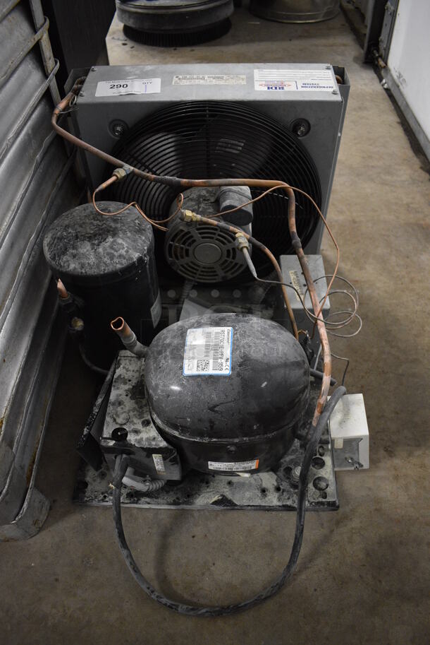 Copeland Model RST70C1E-PFV-959 Metal Commercial Compressor. 208/230 Volts, 1 Phase. 18.5x24x16