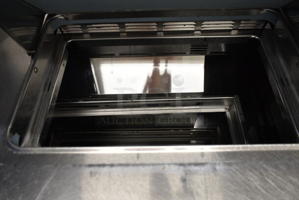 Delfield Stainless Steel Commercial Sandwich Salad Prep Table Bain Marie Mega Top w/ 4 Drawers and Over Shelf. 115 Volts, 1 Phase. Tested and Working! - Image 3 of 9