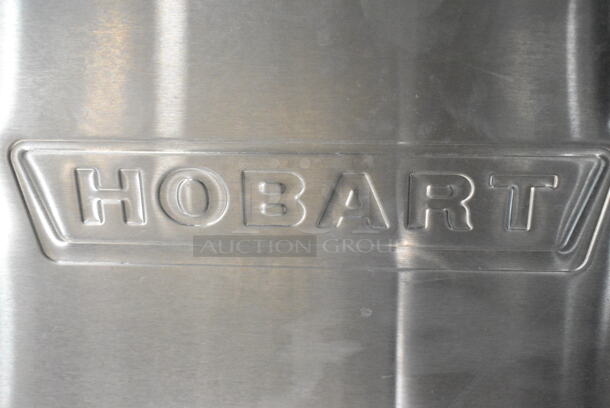 2021 Hobart MG2032 Metal Commercial Floor Style Electric Powered Meat Mixer Grinder w/ Foot Pedal on Commercial Casters. 208 Volts, 3 Phase.  - Image 2 of 8