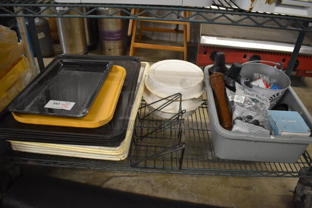 ALL ONE MONEY! Tier Lot of Various Items Including Trays