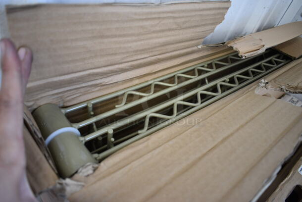 ALL ONE MONEY! Lot of 2 BRAND NEW! Metal Wire Shelves. 48x24x1.5 - Image 1 of 3