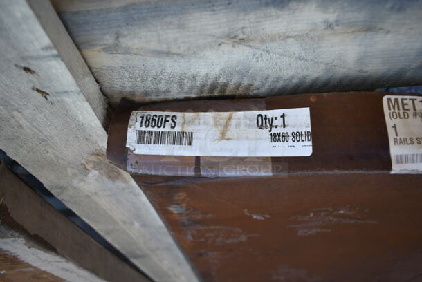 BRAND NEW IN BOX! Metro 1860FS 18" x 60" Flat Stainless Steel Solid Shelf - Image 4 of 5