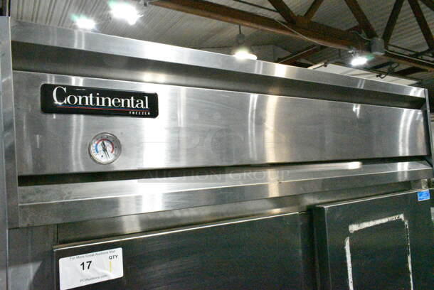 Continental 2F Stainless Steel Commercial 2 Door Reach In Freezer w/ Poly Coated Racks. 115 Volts, 1 Phase. Tested and Powers On But Does Not Get Cold
 - Image 2 of 6