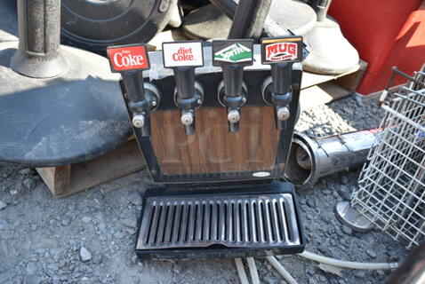 Metal 4 Flavor Carbonated Beverage Dispenser.