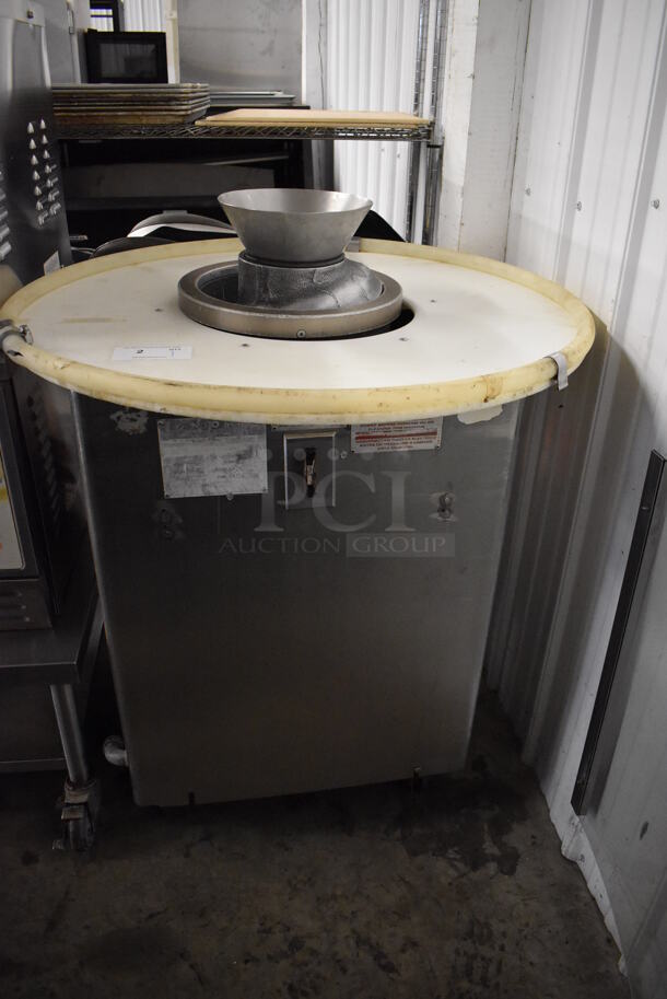 Round O Matic R-900 Stainless Steel Commercial Floor Style Dough Rounder on Commercial Casters. 115 Volts, 1 Phase. 37x37x44. Tested and Working! - Image 2 of 7