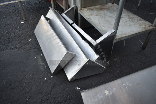 4 Stainless Steel Commercial Wall Mount Shelf. 4 Times Your Bid! - Image 2 of 3