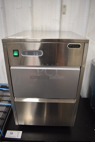 BRAND NEW SCRATCH AND DENT! Whynter FIM-450HS Stainless Steel Self Contained Ice Machine. 115 Volts, 1 Phase. 15x18.5x23. Tested and Working!