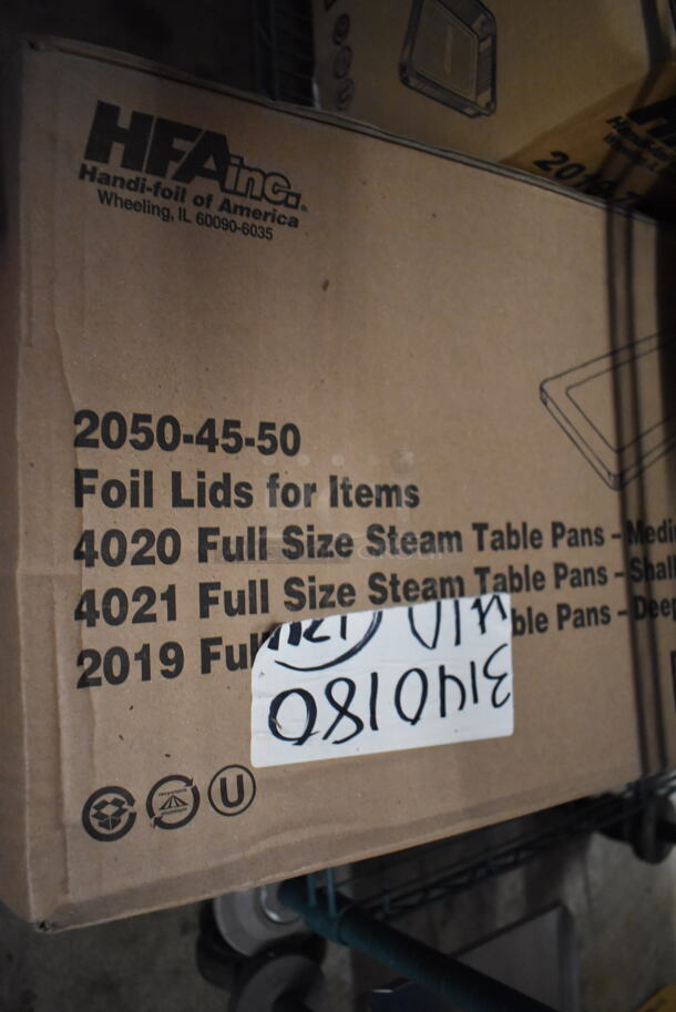 ALL ONE MONEY! Tier Lot of Various Items Including HFA Full Size Steam Table Pans and Foil Lids - Image 3 of 3