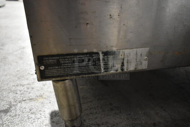 Vulcan VCRG24-T1 Stainless Steel Commercial Countertop Natural Gas Powered Flat Top Griddle.  - Image 5 of 5