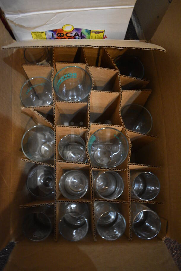 ALL ONE MONEY! Lot of 6 Boxes of Various Glasses Including Beverage Glasses and Tall Glass Beer Mugs. Includes 5x3x6. (glass room - off of bar area) - Image 2 of 5