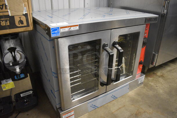 BRAND NEW! Vulcan Model VC4GD-21D150K Stainless Steel Commercial Propane Gas Powered Full Size Convection Oven w/ View Through Doors, Metal Oven Racks and Thermostatic Controls. 40.5x34x31 - Image 4 of 6