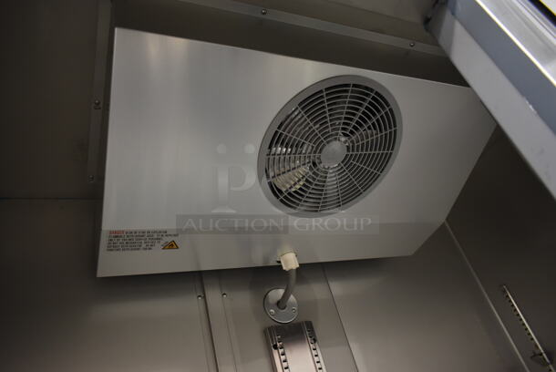 BRAND NEW SCRATCH AND DENT! 2023 KoolMore RIR-2D-GD Stainless Steel Commercial 2 Door Cooler Merchandiser w/ Poly Coated Racks on Commercial Casters. 115 Volts, 1 Phase. Tested and Working! - Image 8 of 9