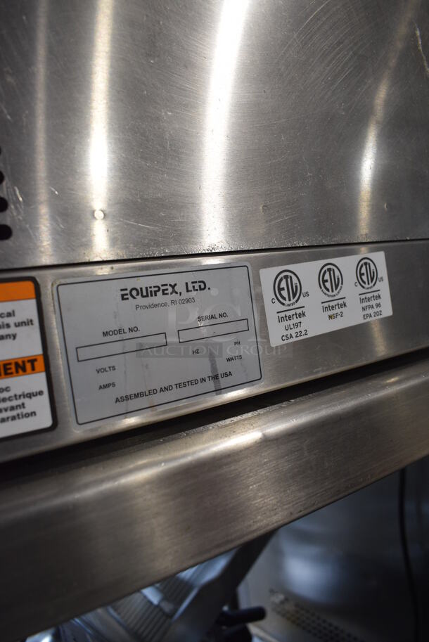 Equipex SA VENT Stainless Steel Commercial Countertop Vent Exhaust System. 120 Volts, 1 Phase. Tested and Working! - Image 5 of 6