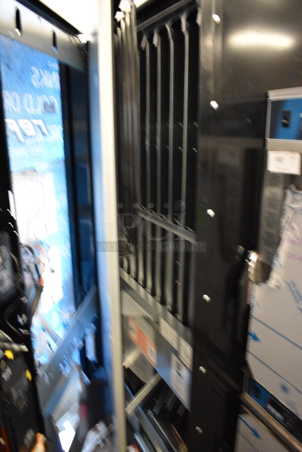 BRAND NEW SCRATCH AND DENT! Vendo 821 V21 Trade Blue Refresh SVA Live Display Stack Vending Machine Cold Drink Vending Machine With 10 Drink Choices.  115 Volts, 1 Phase. Tested and Working! - Image 9 of 11