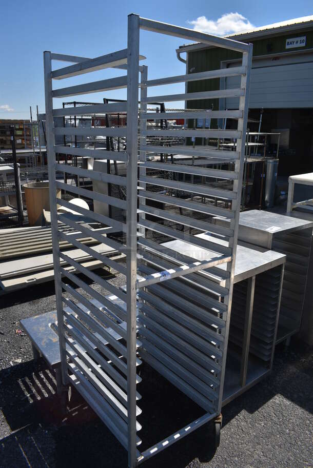 Metal Commercial Pan Transport Rack on Commercial Casters. 20.5x26x69 - Image 2 of 3