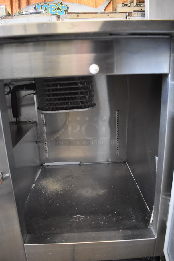 Leader LB48 Stainless Steel Commercial 2 Door Undercounter Cooler on Commercial Casters. 115 Volts, 1 Phase. Tested And Powers On But Does Not Get Cold - Image 5 of 8