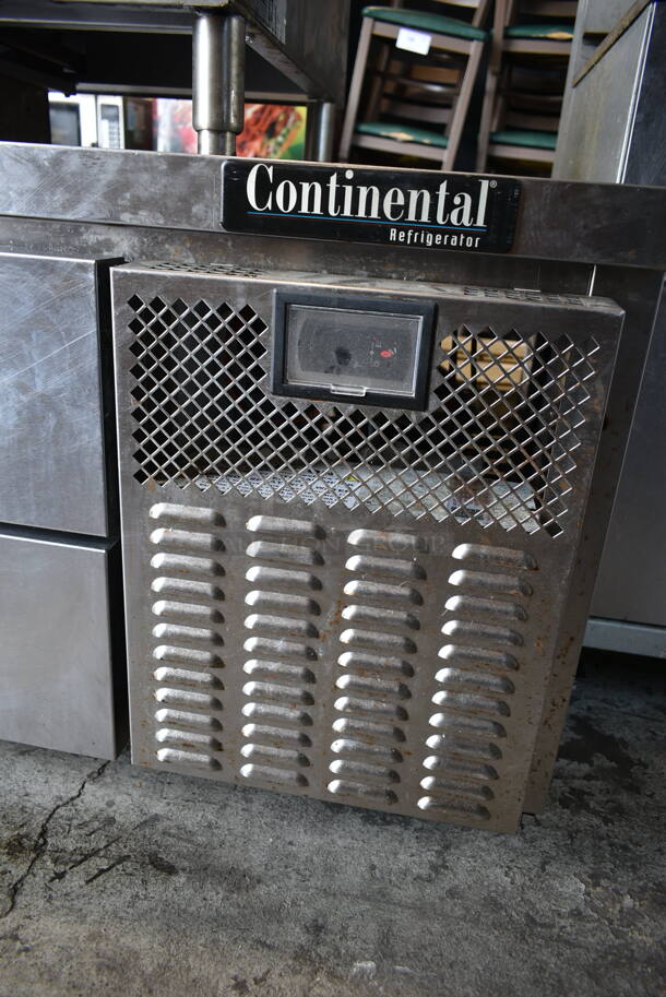 Continental D48GM Stainless Steel Commercial 2 Drawer Chef Base on Commercial Casters. 115 Volts, 1 Phase. Tested and Working! - Image 4 of 9