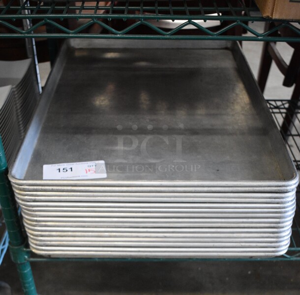 15 Metal Full Size Baking Pans. 18x26x1. 15 Times Your Bid!