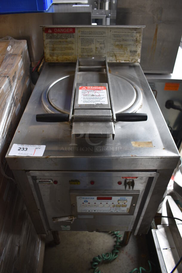 Winston PS2535 800 Series Stainless Steel Commercial Electric Powered Floor Style Pressure Fryer. 208-240 Volts, 3 Phase. 20x28x45.5