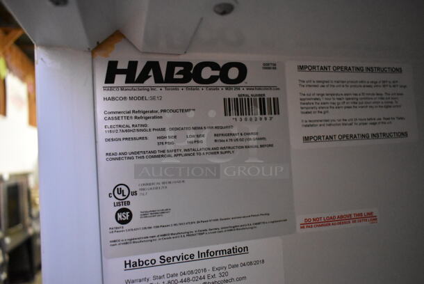 Habco SE12 Metal Commercial Single Door Reach In Cooler Merchandiser w/ Poly Coated Racks. 115 Volts, 1 Phase. Tested and Working! - Image 3 of 3