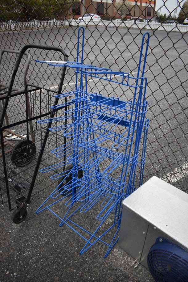 3 Blue Metal Racks. 14x14x38. 3 Times Your Bid! - Image 2 of 3