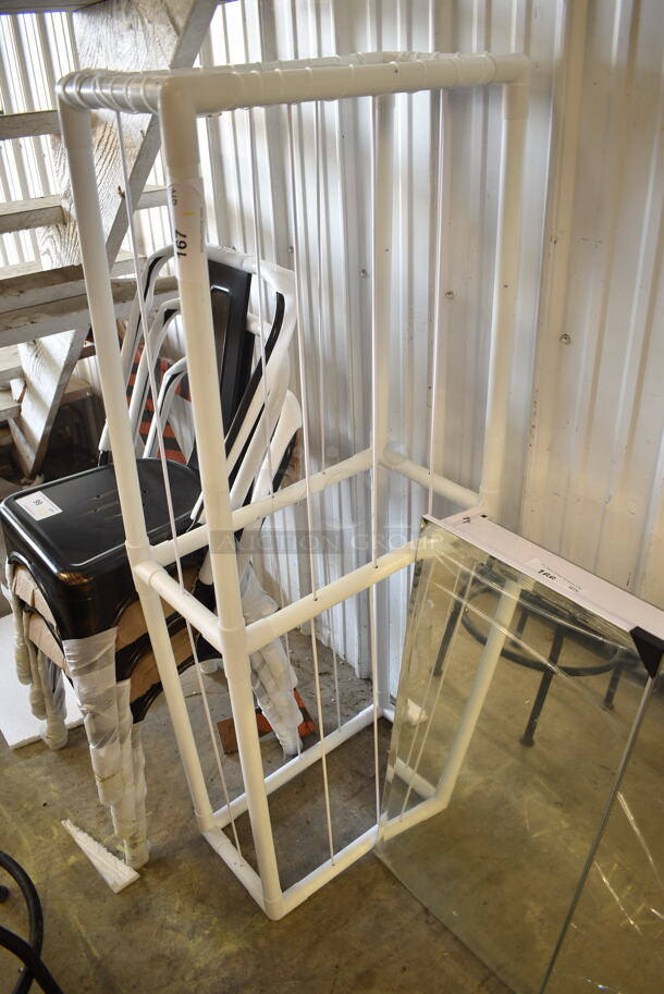 White Stuffed Animal Storage Cage. - Image 2 of 3