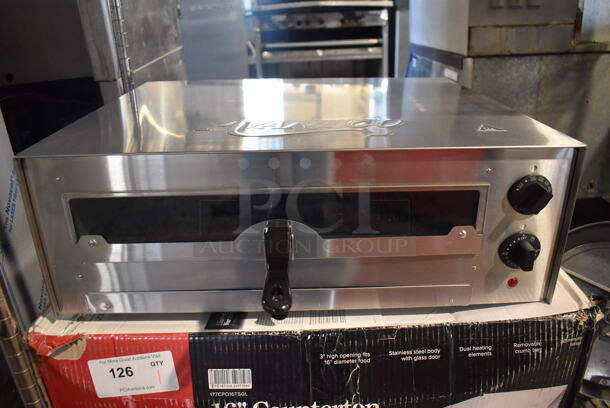 LIKE NEW! Avantco 177CPO16TSGL Stainless Steel Countertop Pizza / Snack Oven. 120 Volts, 1 Phase. 23.5x20x8. Tested and Working!