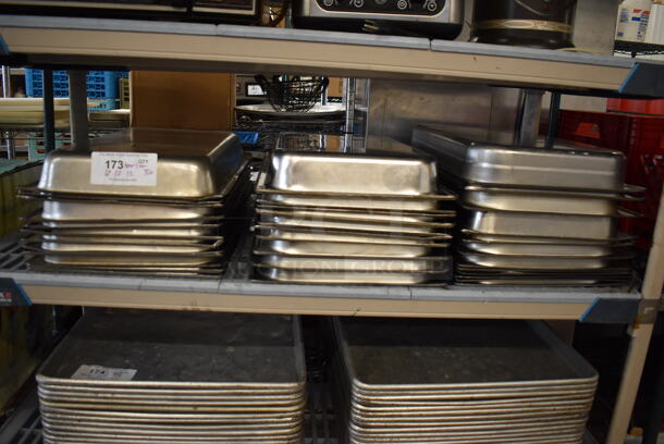 ALL ONE MONEY! Tier Lot of 36 Various Stainless Steel Drop In Bins. Includes 1/1x2.5  - Image 3 of 8