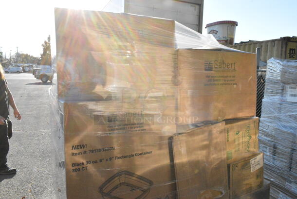 43 BRAND NEW! Boxes Including FT71425 Tamper Evident Beverage Carrier, Sabert Containers, FP008-3L 8 oz Containers. 43 Times Your Bid!  - Image 7 of 8