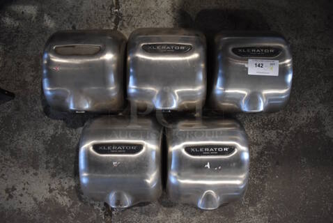 5 Excel XL-SB8 Metal Wall Mount Automatic Motion Sensor Hand Dryers. 208 Volts. 12x7x12. 5 Times Your Bid!
