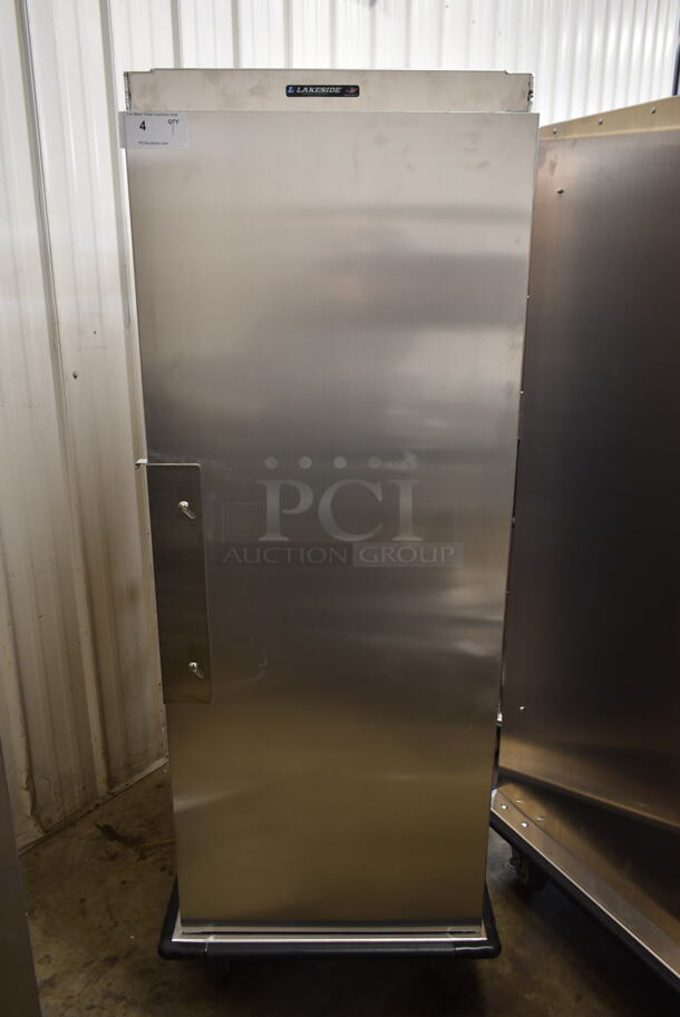 BRAND NEW SCRATCH AND DENT! 2021 Lakeside 552 Aluminum Cart for 15" x 20" Trays - 24 Tray Capacity on Commercial Casters.  - Image 1 of 6