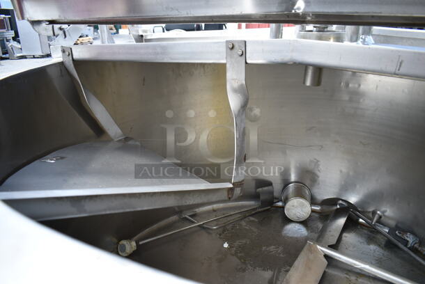 Chester-Jensen Batch Stainless Steel Commercial Floor Style 500 Gallon Jacketed Mix Tank w/ Hinge Lid. - Image 12 of 12