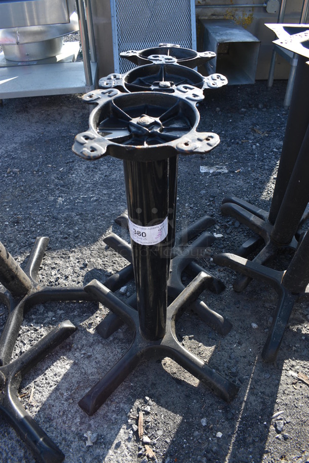 3 Black Metal Dining Height Table Bases. 22x22x28. 3 Times Your Bid! - Image 1 of 3