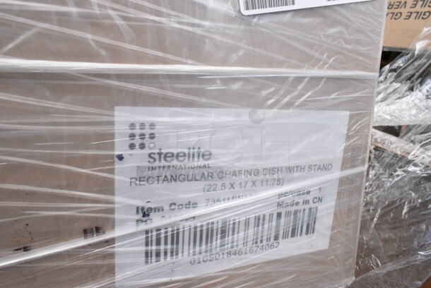 12 BRAND NEW! Steelite International 7351MW100 Chafing Dish 8 Qt. 22-1/2" X 17" X 11-3/4". 12 Times Your Bid!  - Image 5 of 7