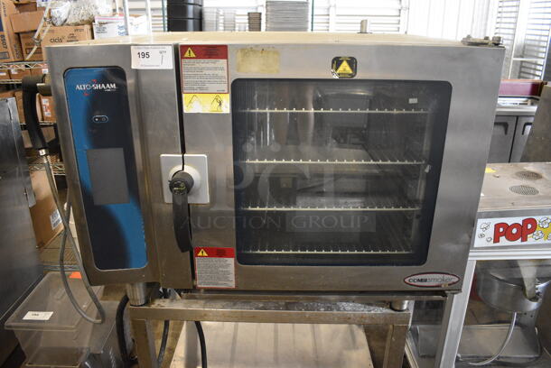 2014 Alto Shaam Model 7.14 ES Stainless Steel Commercial Electric Powered Combitherm Convection Oven w/ View Through Door and Metal Oven Racks on Equipment Stand. 208-240 Volts, 3 Phase. 45x44x61 - Image 4 of 9