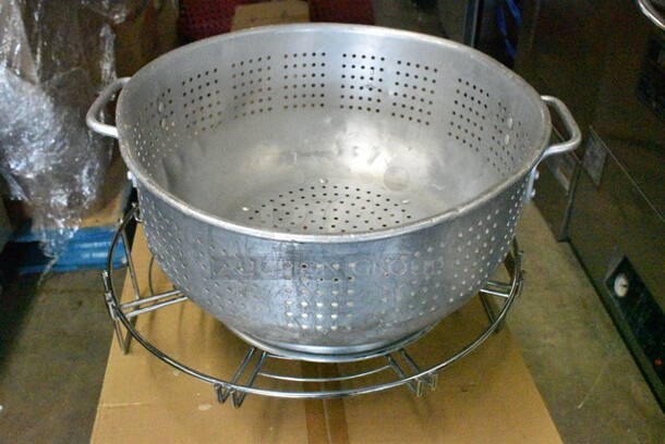ALL ONE MONEY! Tier Lot of Various Items Including Napkin Dispenser, Metal Colander, Black Silverware Caddy.  - Image 4 of 7
