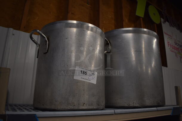 2 Various Metal Stock Pots. 22x18.5x18.5, 17.5x13.5x14.5. 2 Times Your Bid! - Image 2 of 4