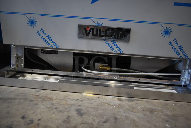 BRAND NEW SCRATCH AND DENT! Vulcan 36S-6BN Stainless Steel Commercial Natural Gas Powered 6 Burner Range w/ Oven, Over Shelf and Back Splash.  - Image 12 of 12