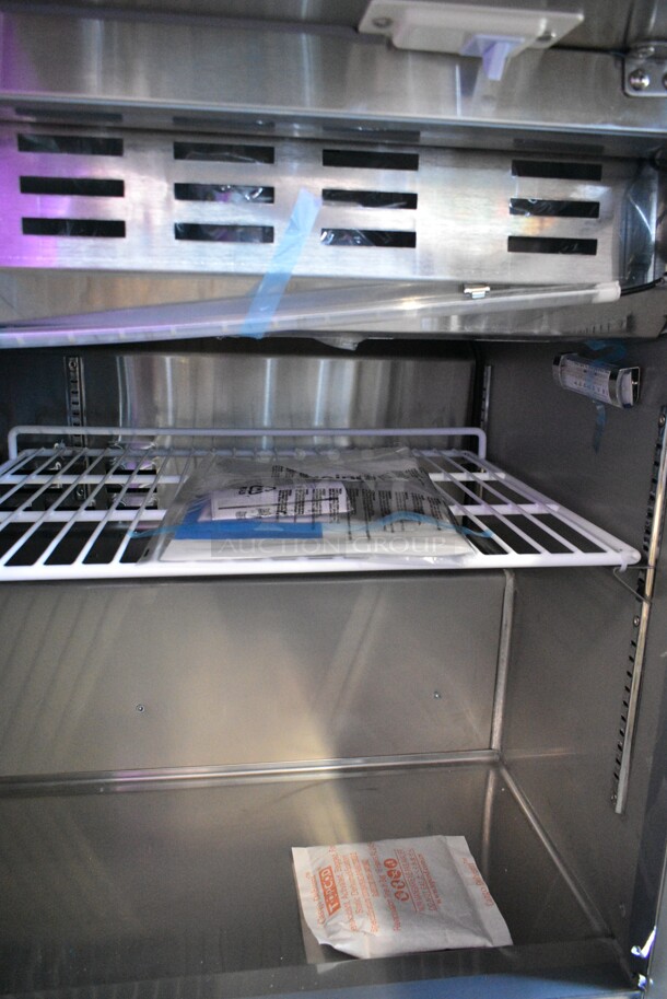 BRAND NEW SCRATCH AND DENT! 2023 Avantco 178ZPT71MHC Stainless Steel Commercial 71" 3 Door Front Breathing Mega Top Refrigerated Sandwich Prep Table. 115 Volts, 1 Phase. Tested and Working! - Image 7 of 11
