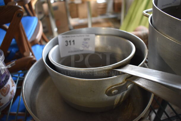 3 Various Metal Sauce Pots. Includes 14.5x8x4. 3 Times Your Bid! - Image 3 of 3
