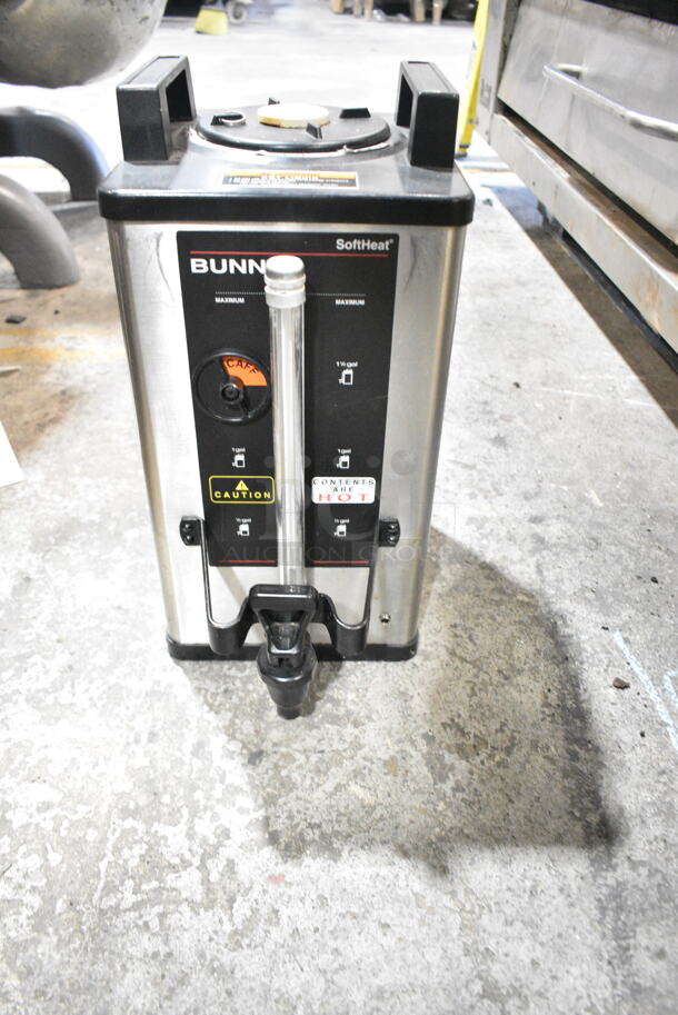 Bunn DUAL SH DBC Stainless Steel Commercial Countertop Double Coffee Machine w/ Hot Water Dispenser, 2 Metal Brew Baskets and 2 Satellite Servers. 120/240 Volts, 1 Phase.  - Image 2 of 11