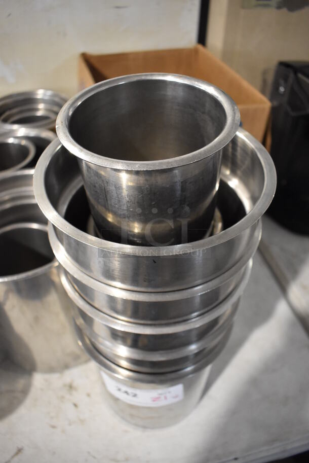 ALL ONE MONEY! Lot of 21 Various Cylindrical Drop In Bins. Includes 9x9x10 - Image 2 of 5