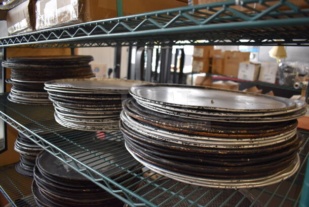 ALL ONE MONEY! Tier Lot of 79 Various Metal Baking Pans and Pizza Screens. Includes 17x17 - Image 1 of 5
