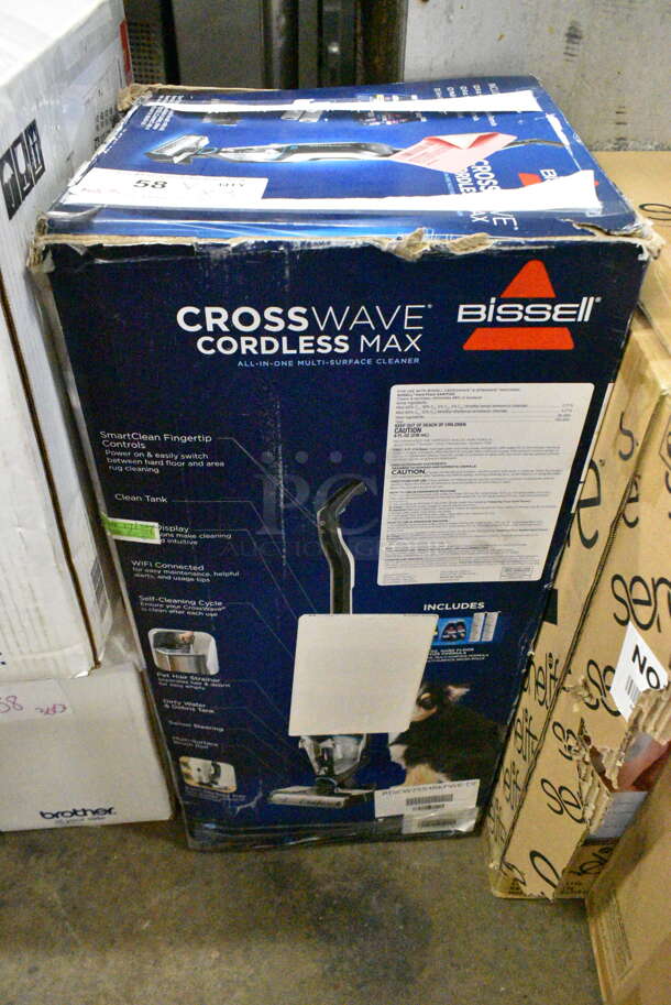 3 Items Including IN ORIGINAL BOX! Bissell Crosswave Cordless Max Vacuum Cleaner and 2 BRAND NEW! Brother RLX3817A Sewing Machine. 3 Times Your Bid!  - Image 2 of 10