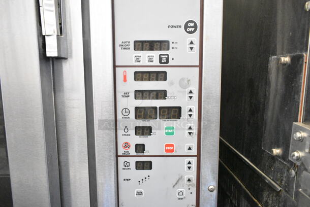 Hobart Stainless Steel Commercial Electric Powered Mini Rotating Rack Oven w/ Lower Double Pan Rack on Commercial Casters. 240 Volts, 3 Phase. - Image 3 of 9