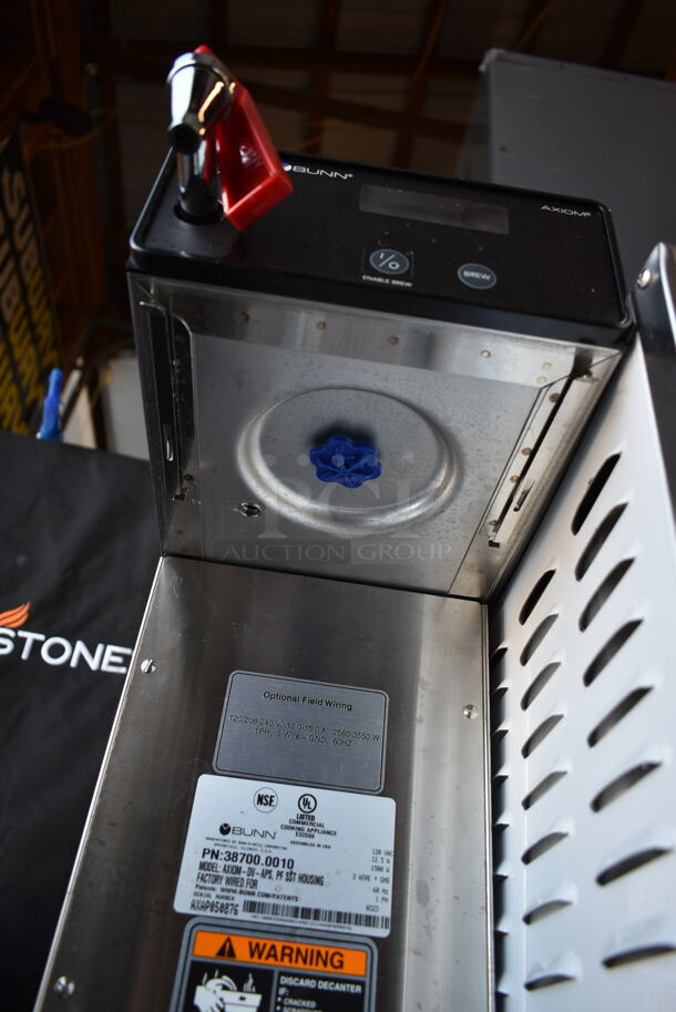 BRAND NEW SCRATCH AND DENT! 2023 Bunn AXIOM-DV-APS Stainless Steel Commercial Countertop Coffee Machine w/ Hot Water Dispenser and Poly Brew Basket. 120 Volts, 1 Phase.  - Image 4 of 5