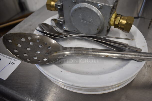 ALL ONE MONEY! Lot of Silverware and Poly Plates - Image 3 of 3