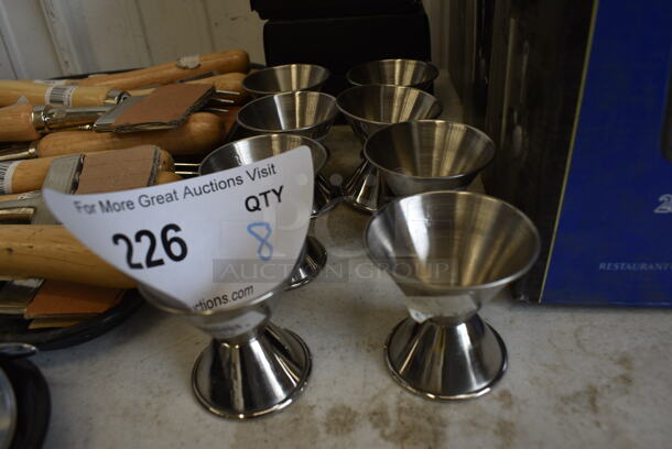 8 Stainless Steel Jigger / Shot Measuring Cups. 2x2x2. 8 Times Your Bid!