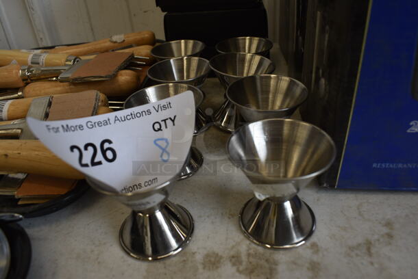 8 Stainless Steel Jigger / Shot Measuring Cups. 2x2x2. 8 Times Your Bid! - Image 1 of 2