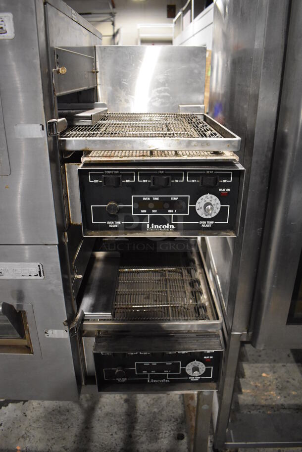 2 Lincoln Impinger 1132 Stainless Steel Commercial Electric Powered Conveyor Pizza Oven on Commercial Casters. 120/208 Volts, 3 Phase. 60x37x60. 2 Times Your Bid! - Image 4 of 9